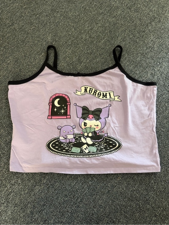 Sanrio Tops - Sanrio Kuromi Lavender Pink Black Trim Tank Top
